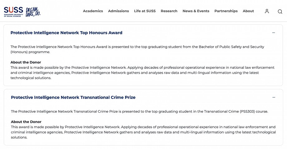 Protective Intelligence Network’s Commitment to Academic Excellence at SUSS
