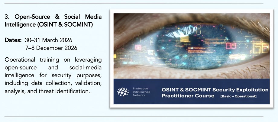 YEAR  2026:   TRAINING COURSES EVENTS