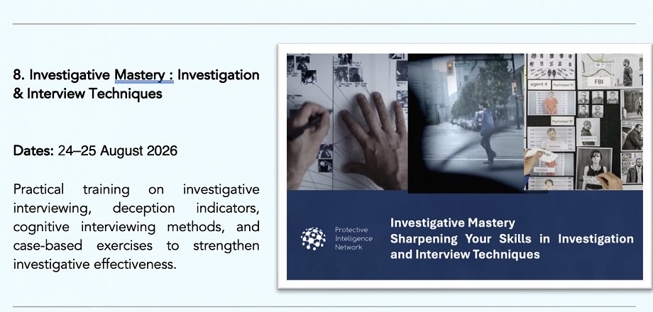 YEAR  2026:   TRAINING COURSES EVENTS